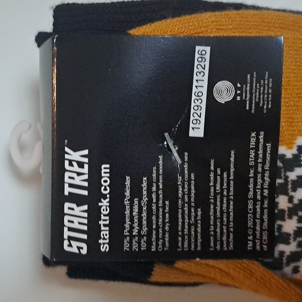 Star Trek Socks 3 Pair Pack Picard Geordi Worf NWT - Picture 6 of 6